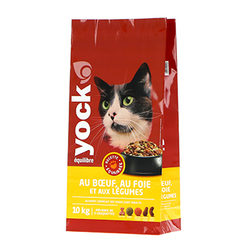 Croquettes pour chat boeuf, foie et légumes yock