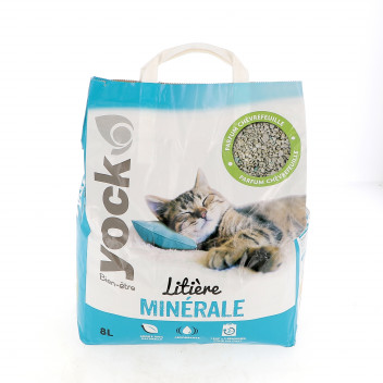 sac de litière minérale parfumée pour chat yock